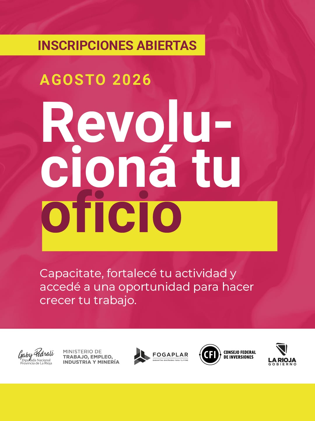 El Gobierno impulsa Revolucion&aacute; tu Oficio para fortalecer el trabajo independiente en toda la provincia