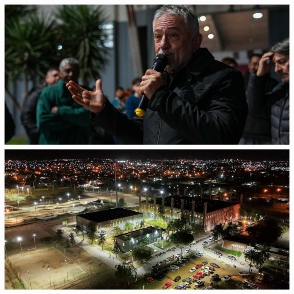 El Polideportivo Municipal &ldquo;Carlos Sa&uacute;l Menem&rdquo; con una nueva y moderna iluminaci&oacute;n