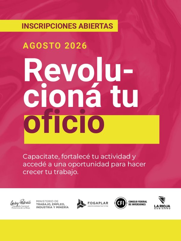 El Gobierno impulsa Revolucion&aacute; tu Oficio para fortalecer el trabajo independiente en toda la provincia