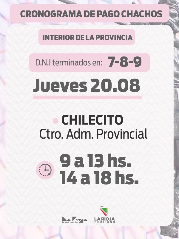 Informaci&oacute;n importante para trabajadores y trabajadoras del departamento Chilecito