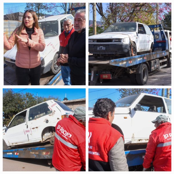 En Zona Oeste el Municipio levant&oacute; un auto abandonado en la via p&uacute;blica