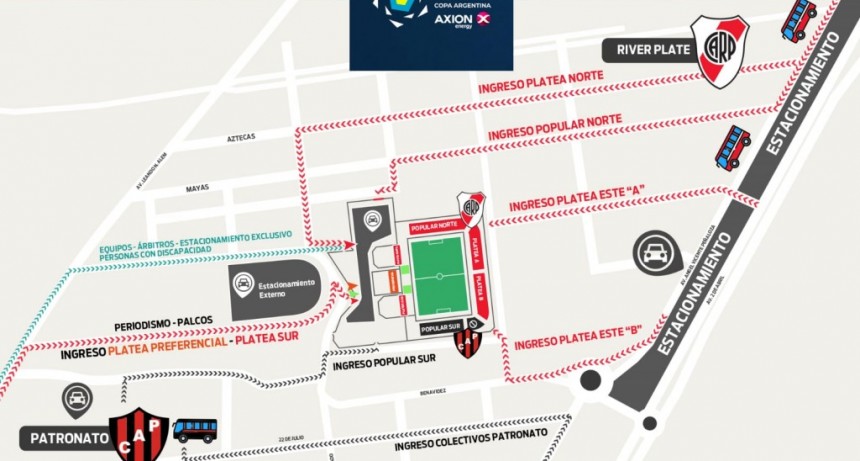 Copa Argentina en La Rioja. Mil efectivos policiales afectados al partido entre River Plate y Patronato