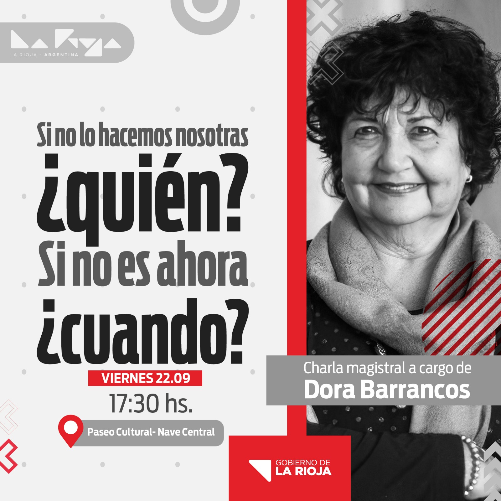 Dora Barrancos dará una charla magistral en La Rioja