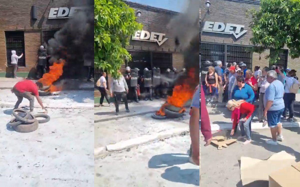 Tucumán: cansados de los siderales aumentos de luz, vecinos incendiaron gomas en una sucursal de EDET. 