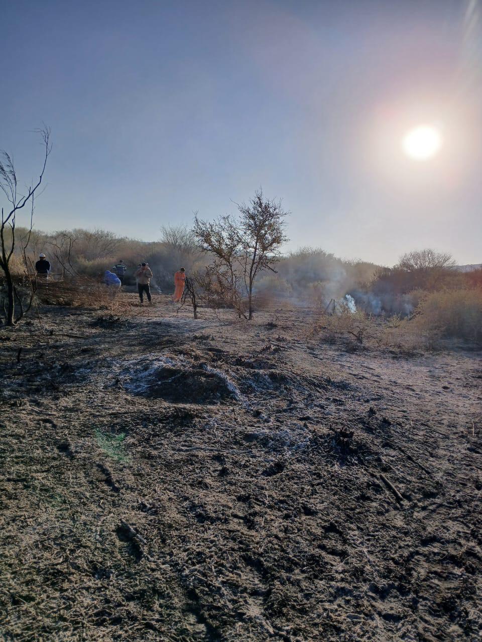 El COE informó este martes que el  incendio forestal en el  Dique de Portezuelo, está extinguido.