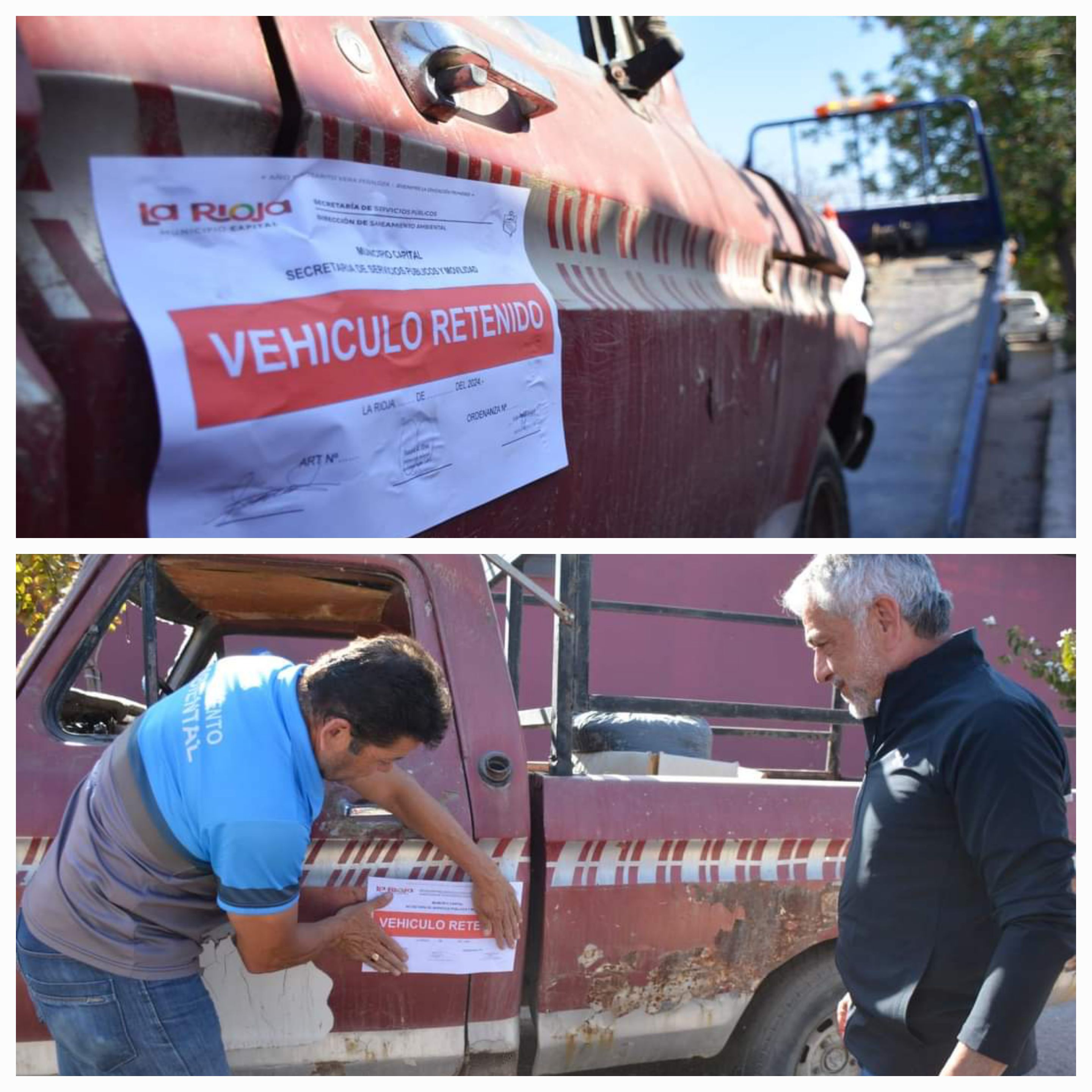 Zona Norte: El Municipio Capital removió otro vehículo abandonado en la via pública. 