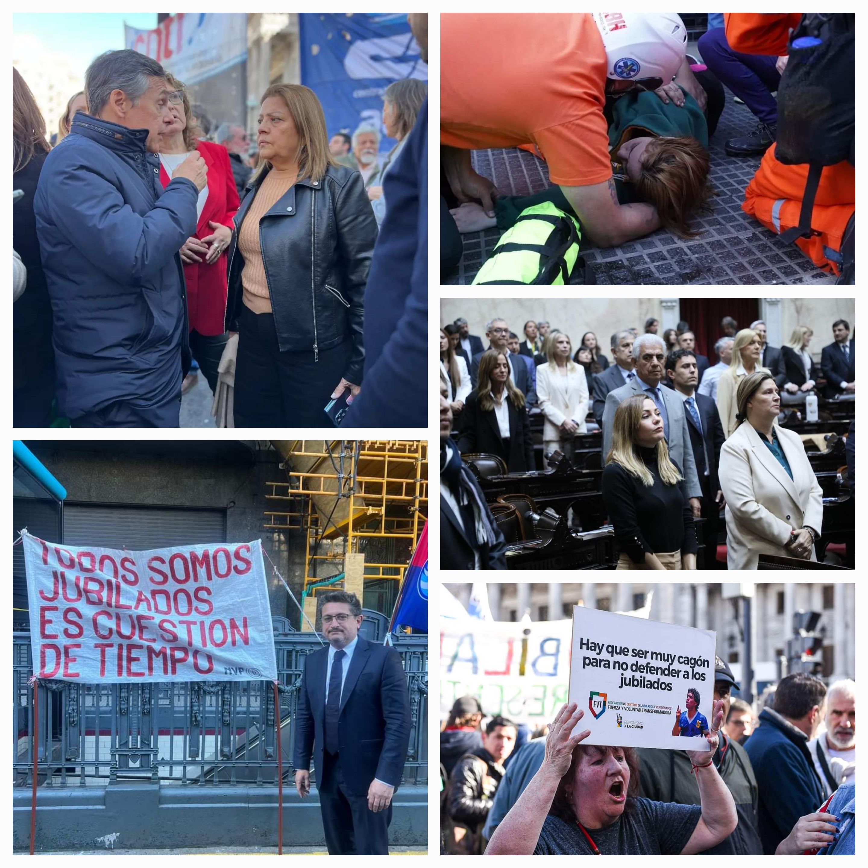 Diputadas y Diputados riojanos repudieron en redes la represion policial a jubilados ordenada por el gobierno de Milei.