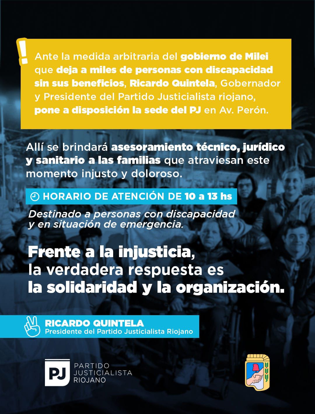 Miguel Galeano: “Quintela pone al servicio de las personas con discapacidad el PJ Riojano