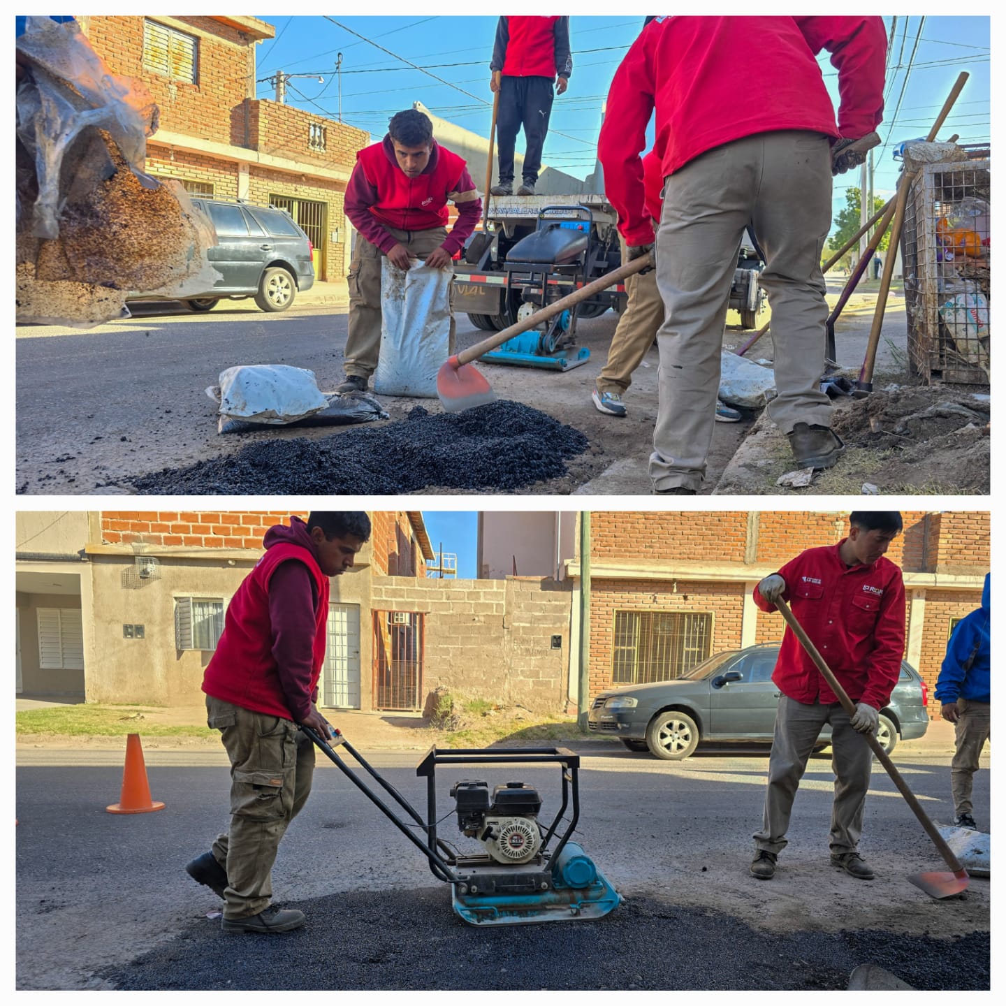El Municipio Capital bacheó calles que eran una trampa para conductores. 