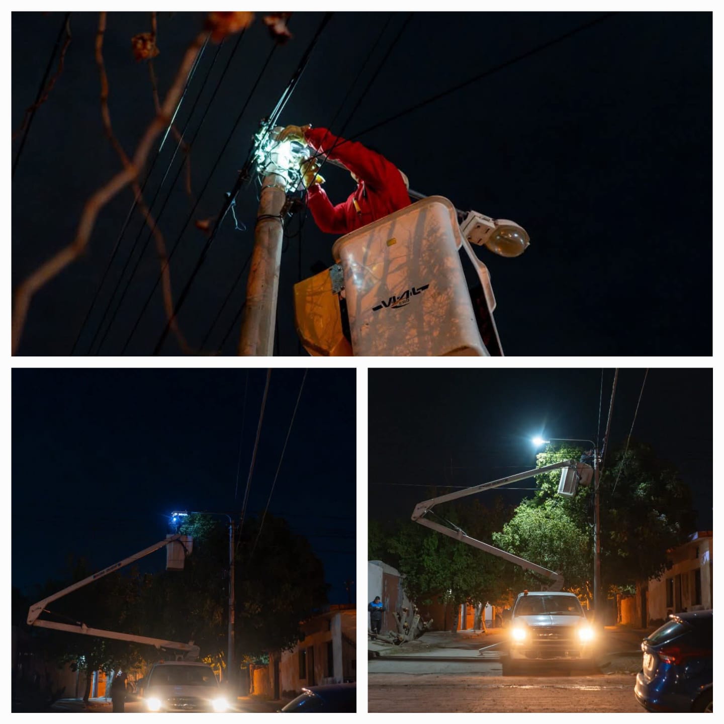 Luz, orden y seguridad. El Parque Industrial con nuevas luminarias led.