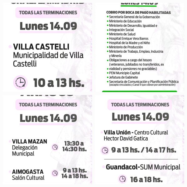 Este lunes comienza el pago de Chachos: en Capital cobrar&aacute;n los DNI terminados en 0 y 1 