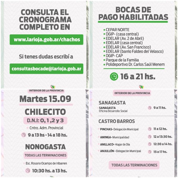 Este martes contin&uacute;a el pago de Chachos: en Capital cobrar&aacute;n los DNI terminados en 2 y 3