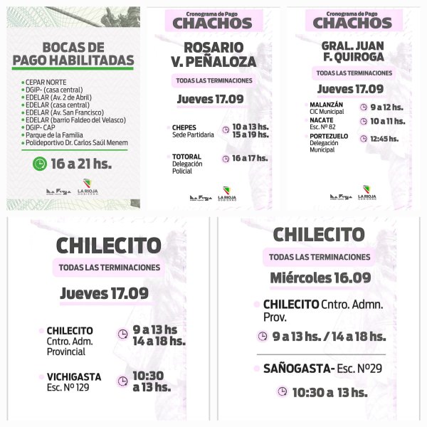 Este jueves contin&uacute;a el pago de Chachos: en Capital cobrar&aacute;n los DNI terminados en 6 y 7
