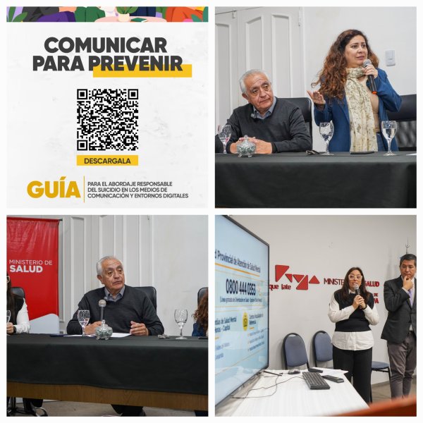El Gobierno de la Provincia present&oacute; la Gu&iacute;a para el abordaje responsable del suicidio en los medios de comunicaci&oacute;n