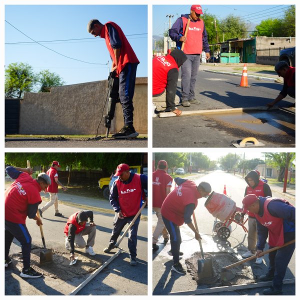 El Municipio Capital no para: bacheo y trabajo en las calles tambi&eacute;n durante el domingo