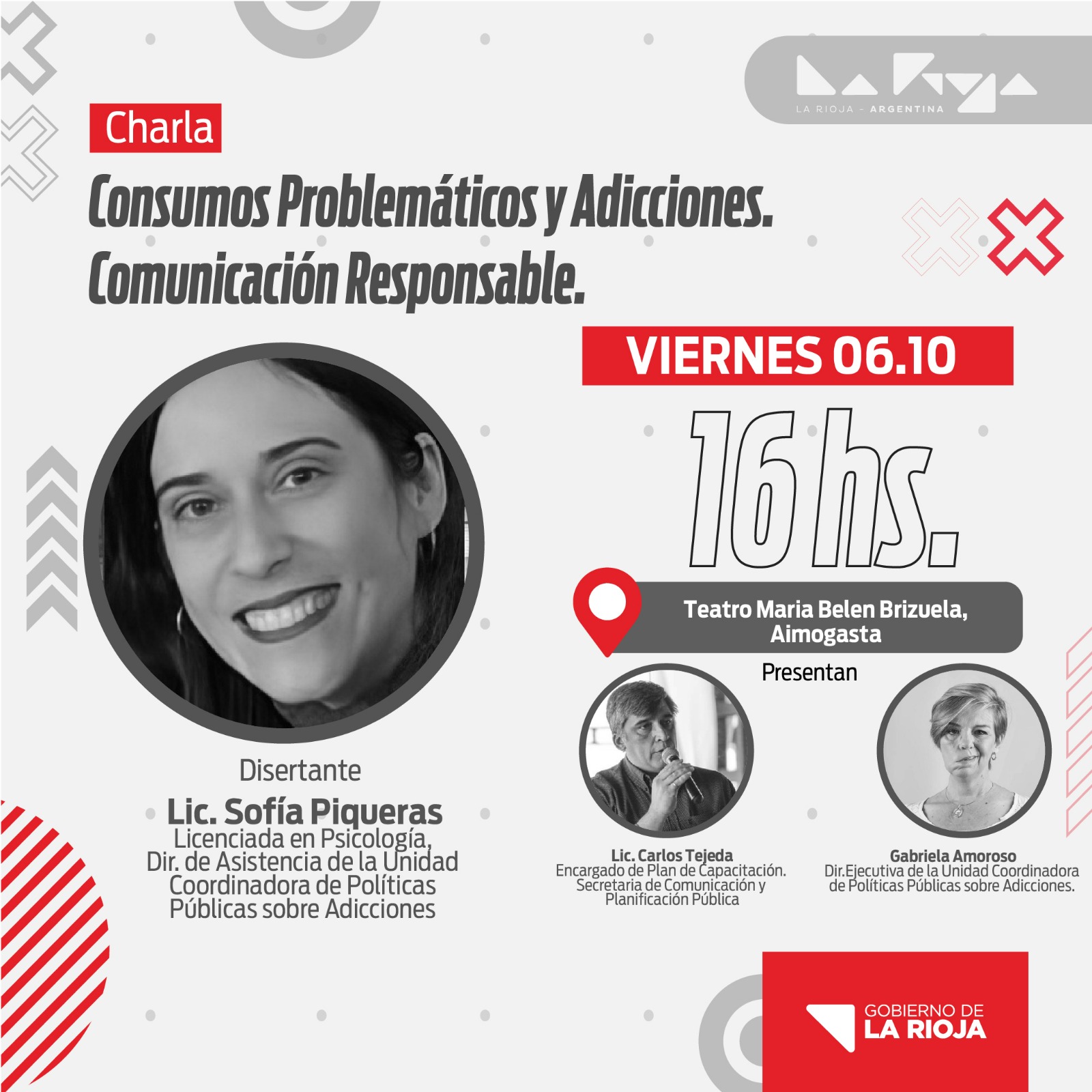 El Gobierno Provincial brinda charla sobre “Consumos problemáticos y adicciones. Comunicación responsable” en Aimogasta.