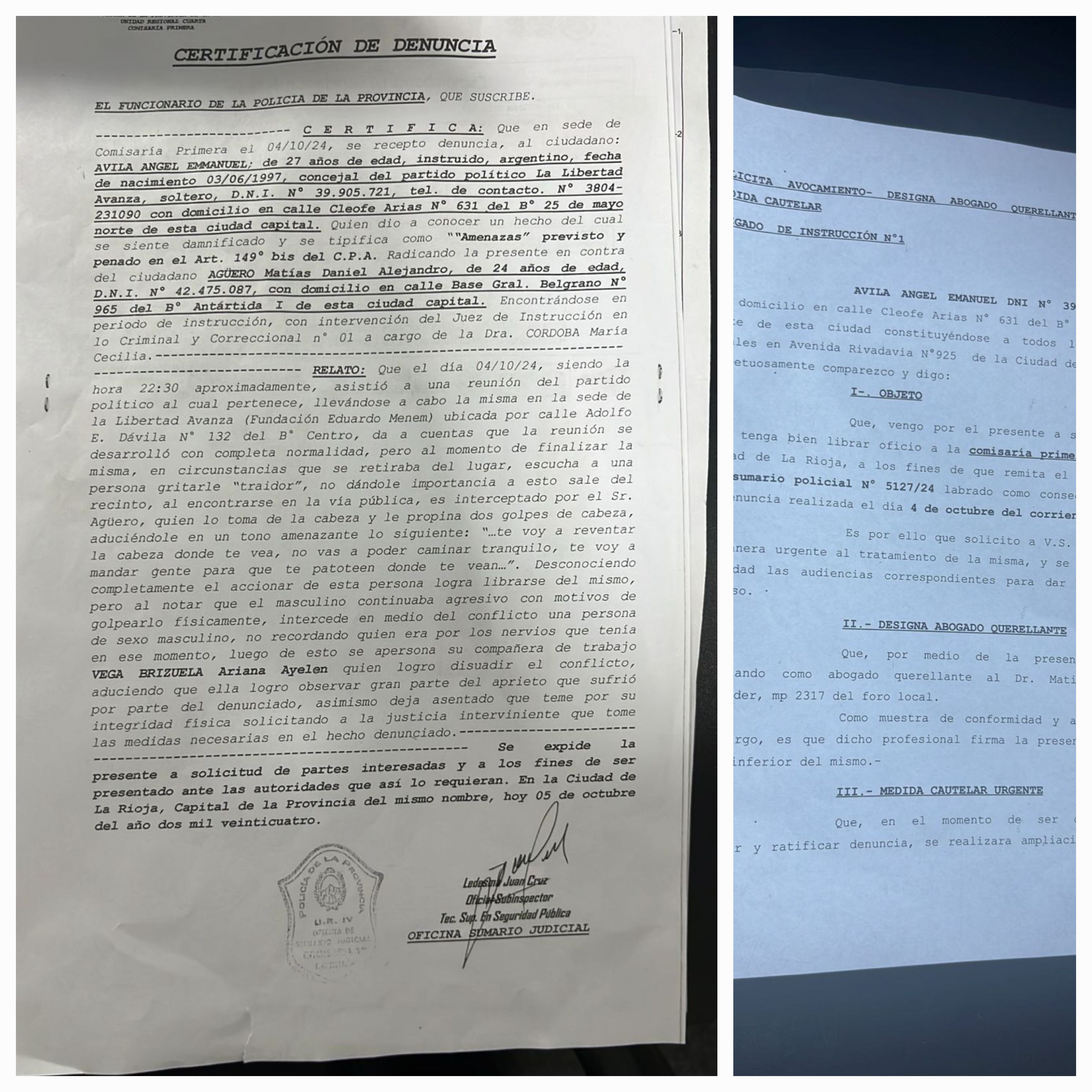 Denunciaron por agresion al Delegado de Radio Nacional La Rioja, Matias Agüero.