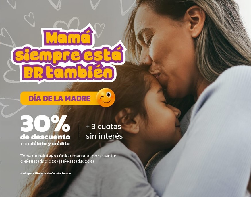 Día de la Madre: con la promoción de Banco Rioja se podrá ahorrar hasta $18.000.