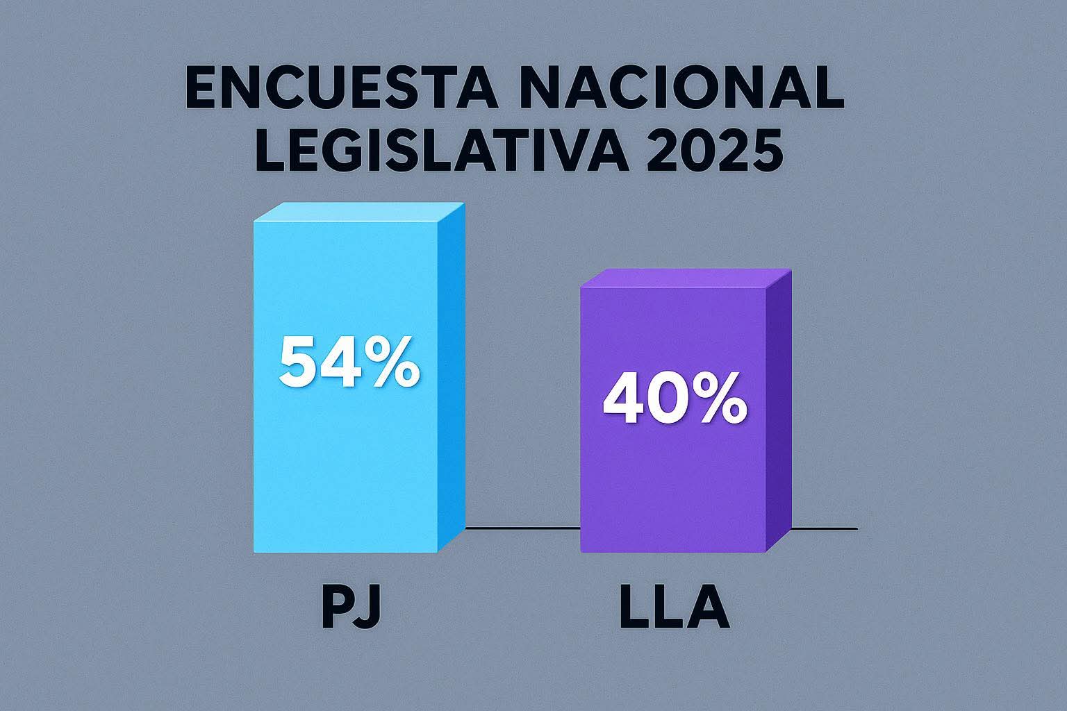 Encuesta Nacional: Milei está abajo en todo el Pais por 14 puntos.