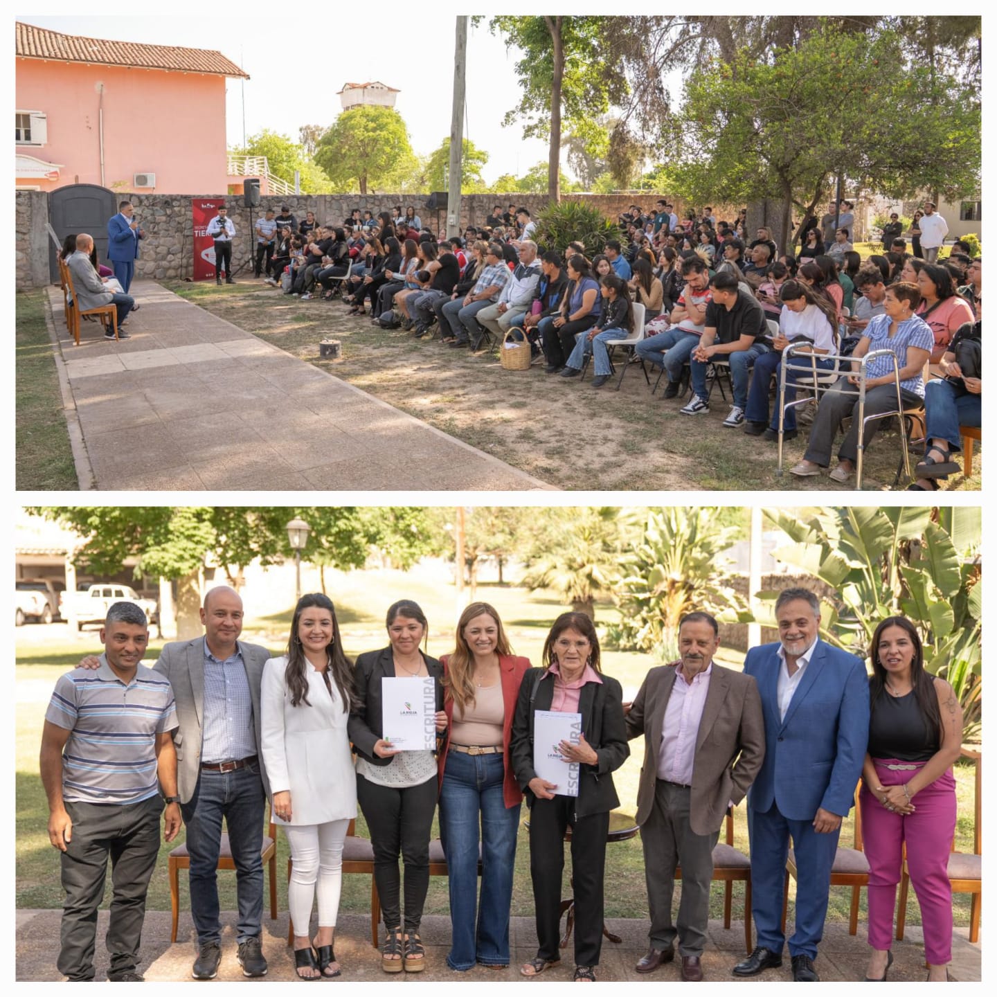 Quintela entrego 128 escrituras que garantizan justicia social y otorgan seguridad jurídica a familias de la zona Sur de Capital 