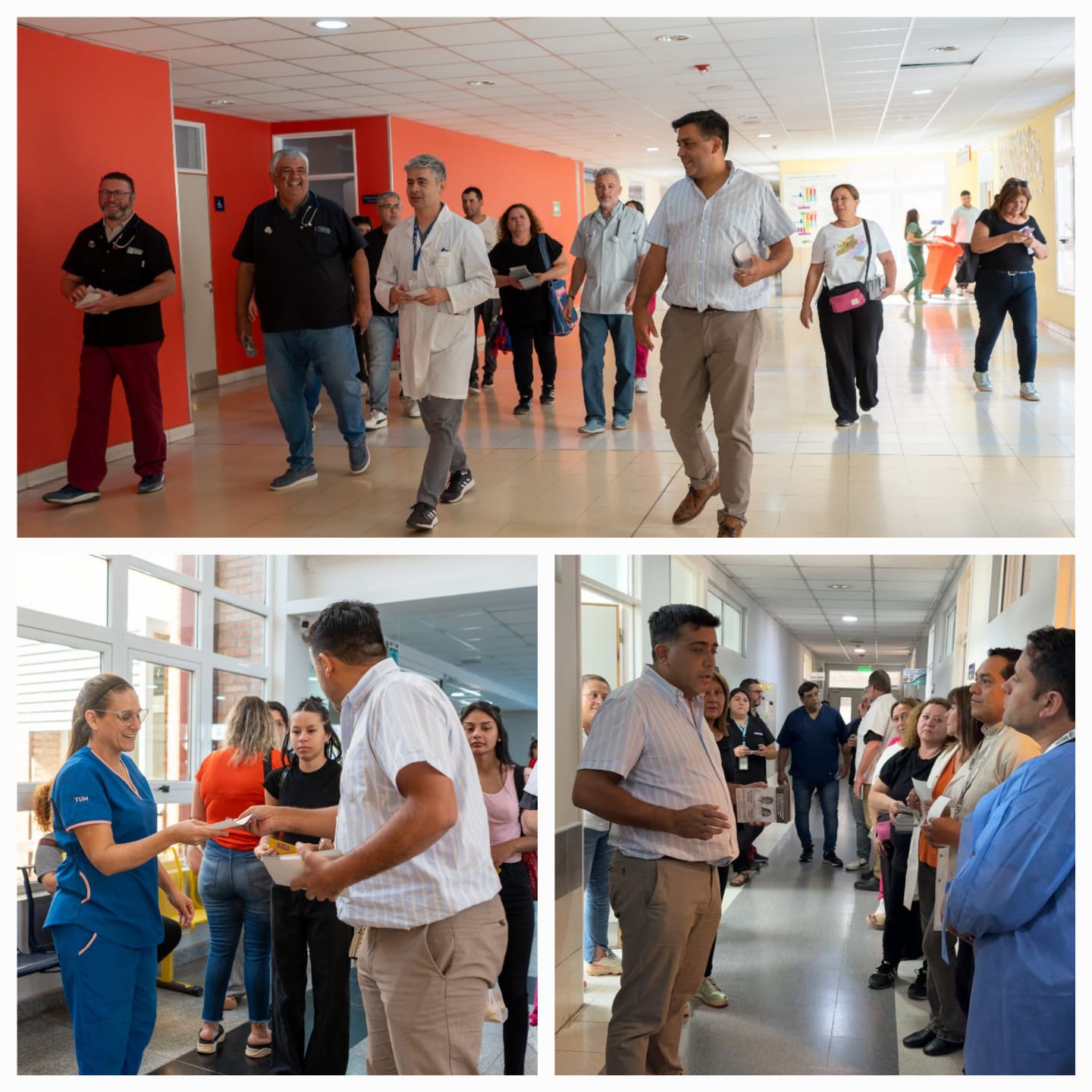 Gran recibimiento para Oscar Villalba en el Hospital de la Madre y el Niño.