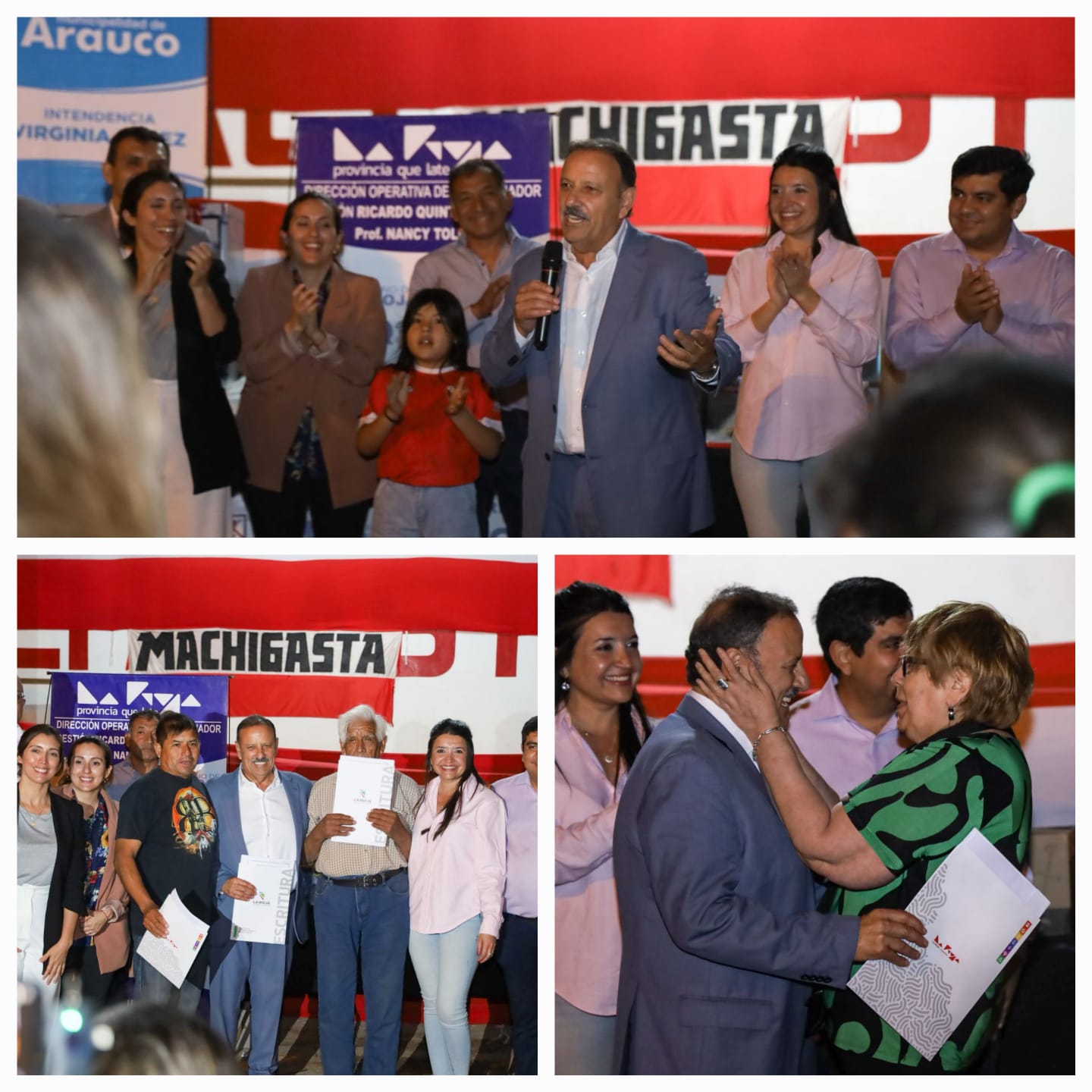 Quintela encabezó el acto de formalización de escrituras en Machigasta 