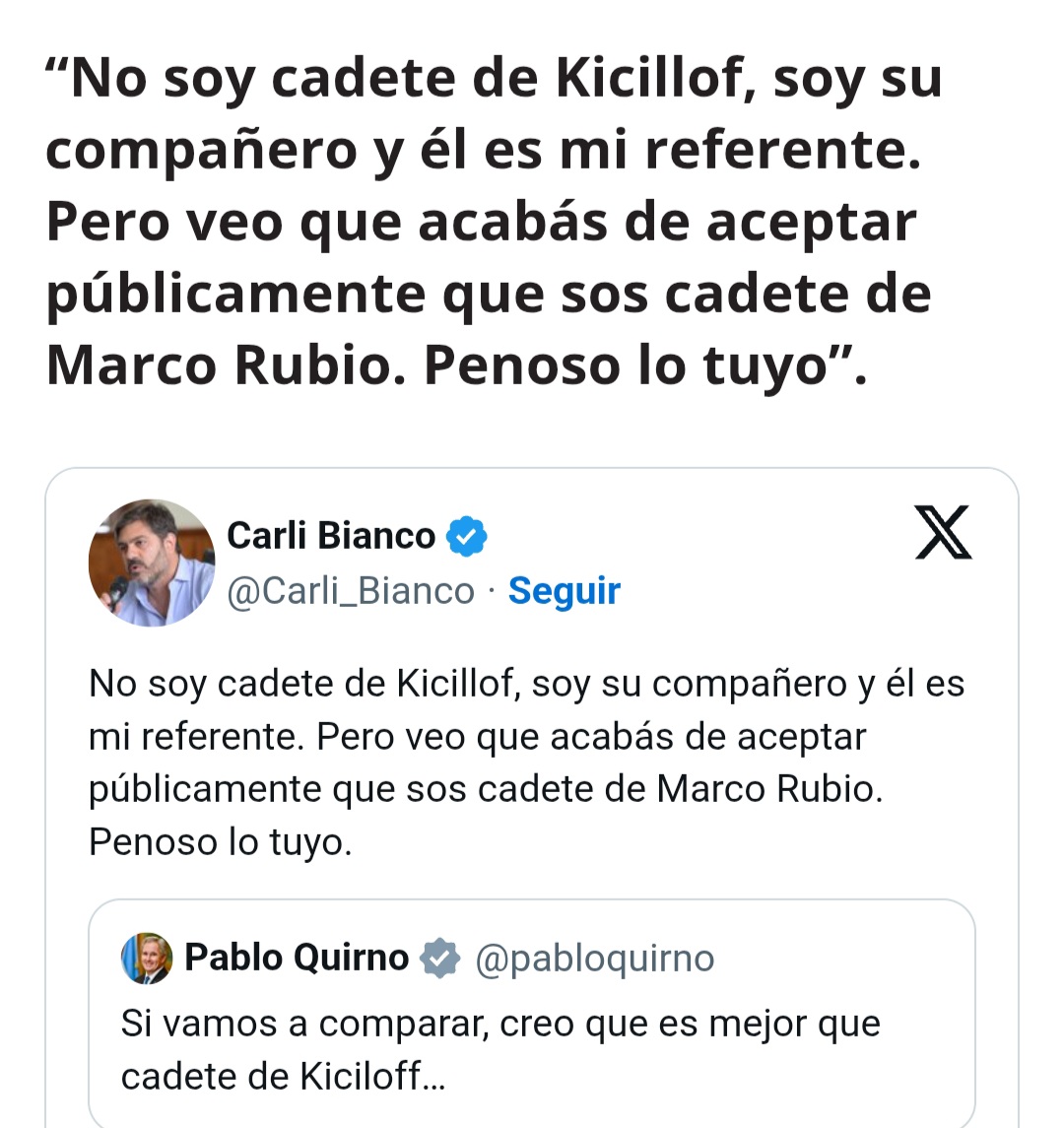Es joda esto? Pablo Quirno admiti&oacute; ser &ldquo;cadete&rdquo; de la Casa Blanca