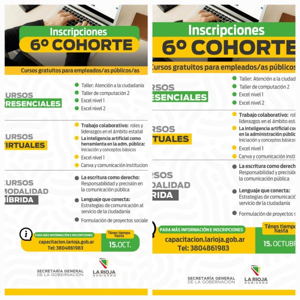 La Provincia abri&oacute; las inscripciones a cursos gratuitos para empleados p&uacute;blicos provinciales y municipales 