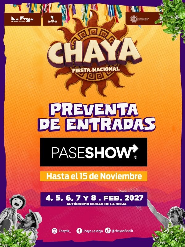 Este lunes comienza la preventa de entradas para la Chaya 2027