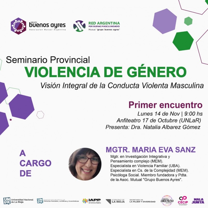 Seminario Provincial “Violencia de Género: Visión Integral de la Conducta Masculina”