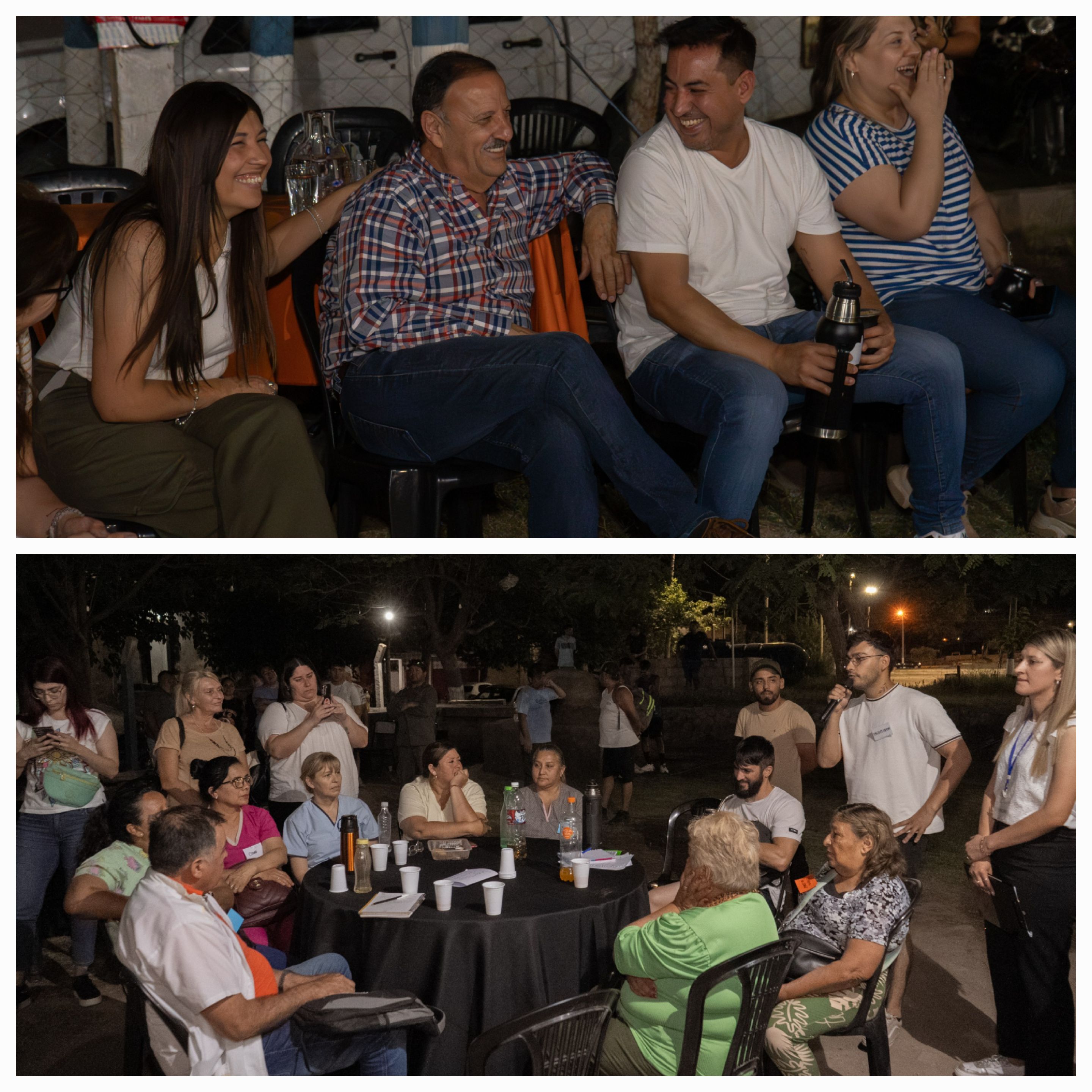 Con el oído en el pueblo. Quintela acompañó una de las rondas de participación ciudadana escuchando y dialogando con las y los riojanos