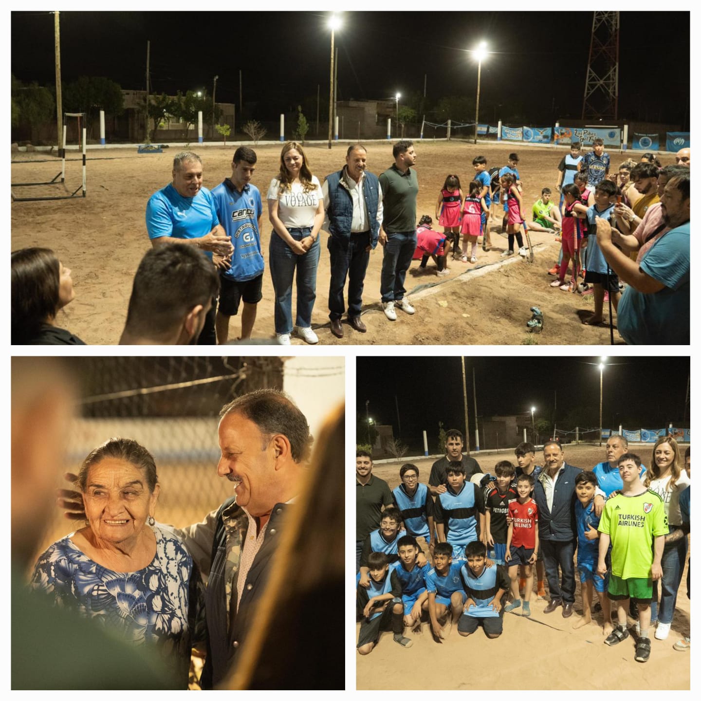 Quintela inauguró obra de iluminación en el Club Alas Argentinas