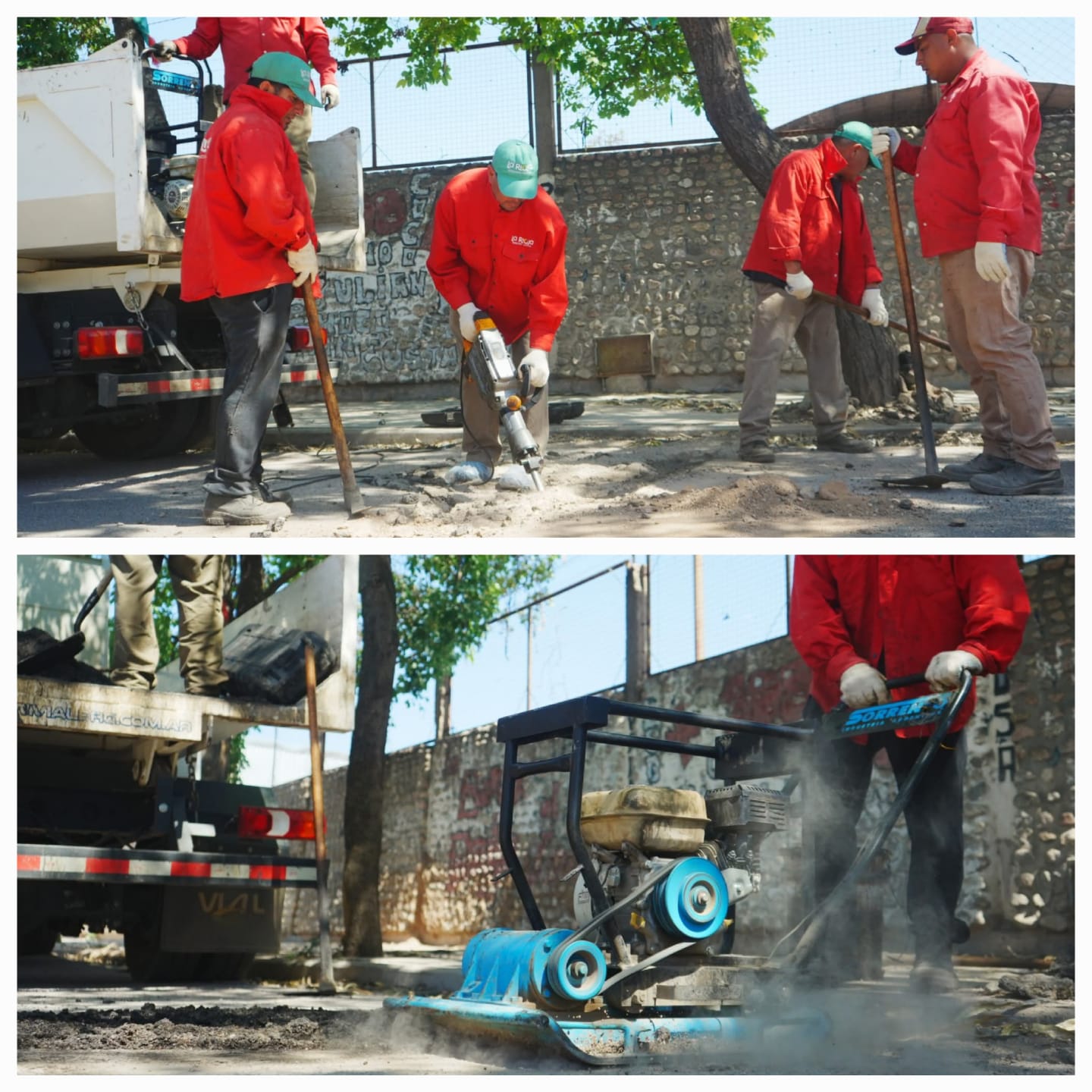 Atendiendo la voz de los vecinos. El Municipio mejora la calle Tama en el Barrio Joaquin V. Gonzalez.