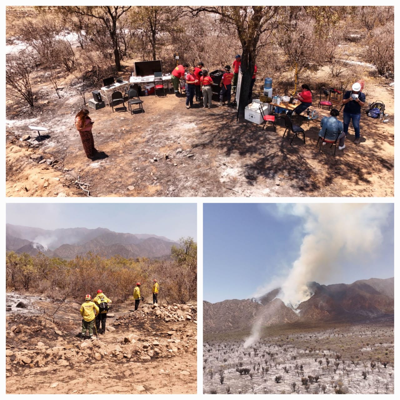 Se intensifica el operativo contra los incendios con apoyo aéreo y 130 brigadistas