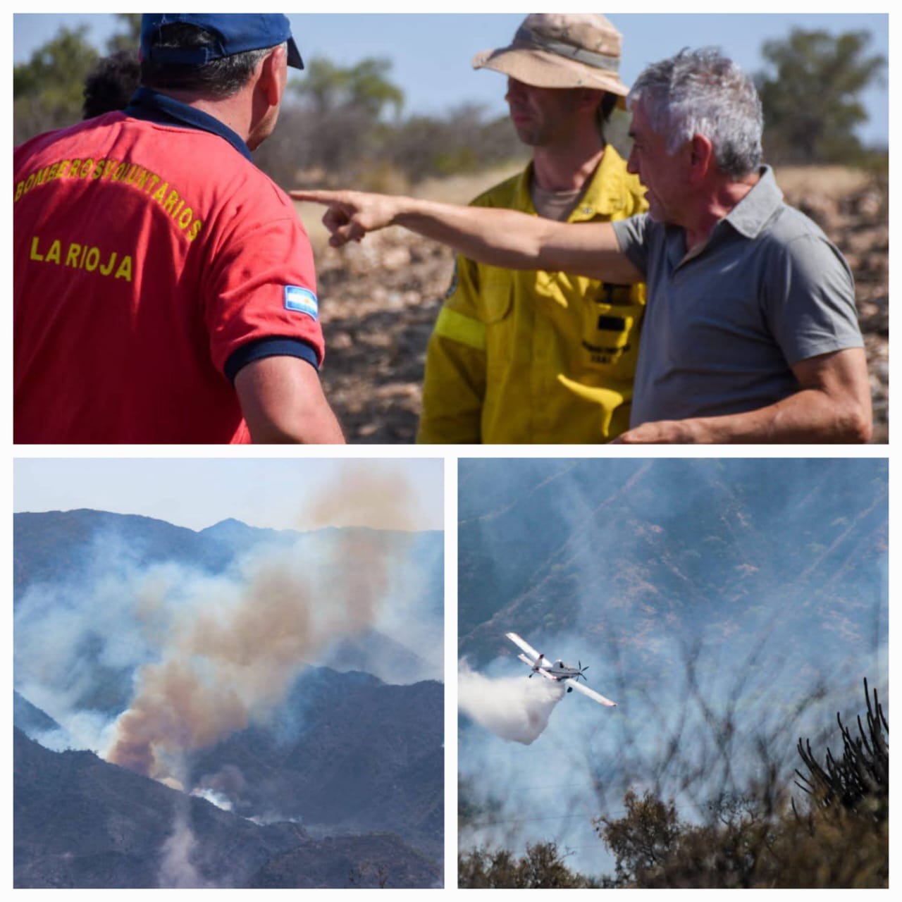 Armando Molina recorrió la zonan del incendio y anunció fuertes acciones legales.