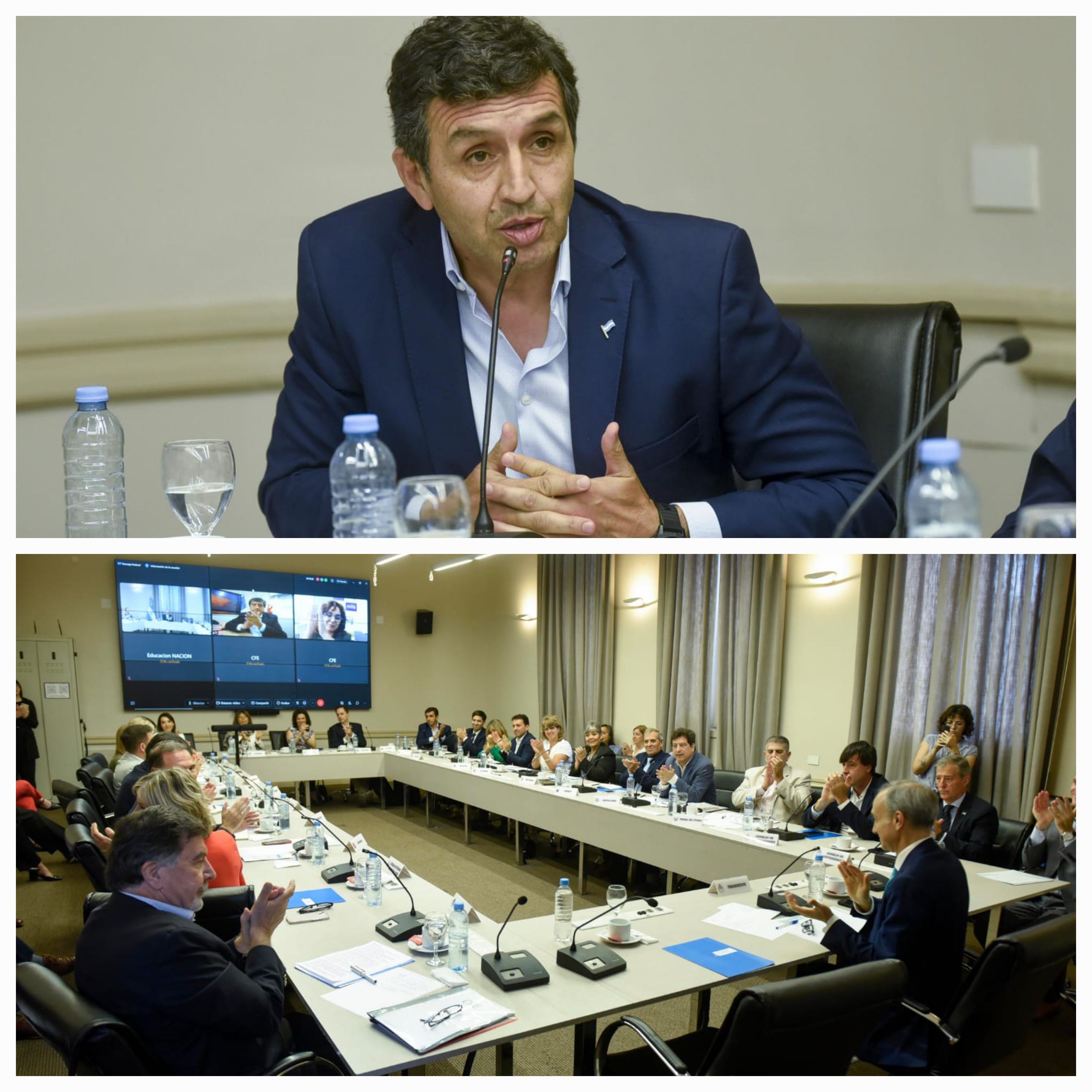 Reunión del Consejo Federal de Educación convocado por las nuevas autoridades nacionales.