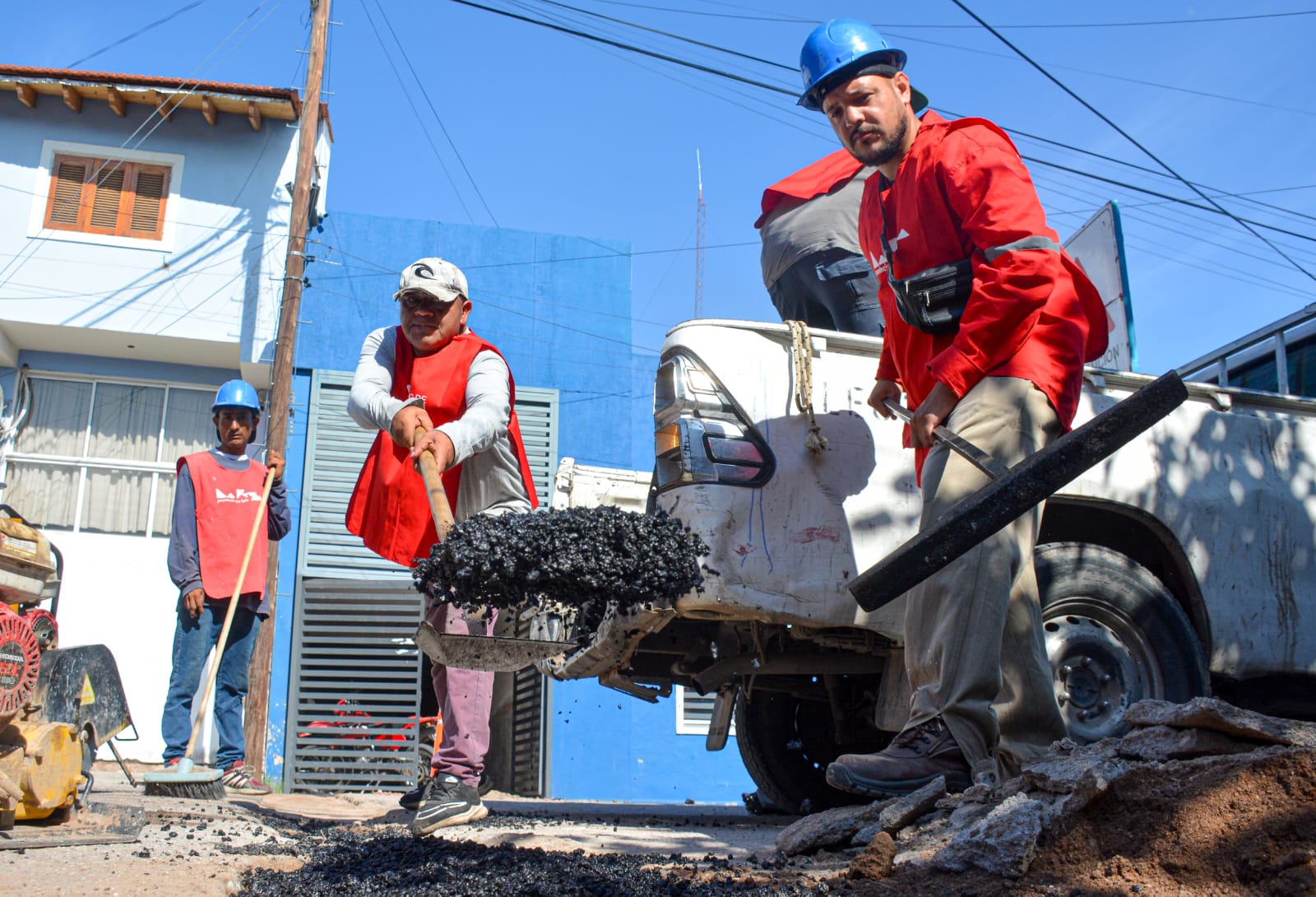 La Municipalidad comenzó los trabajos de recuperación de las calles.