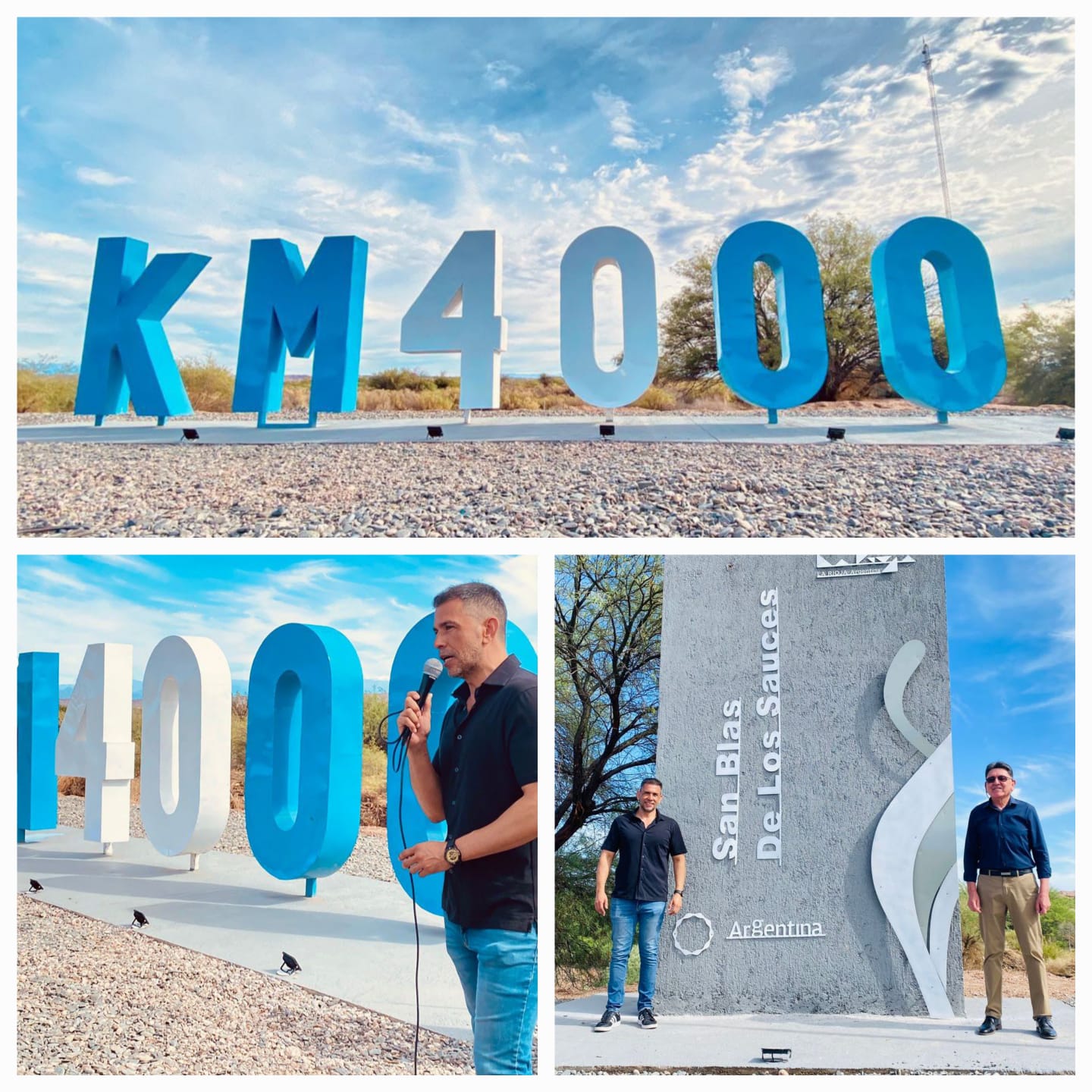 Un nuevo punto obligado en la ruta 40: La Rioja inaugura el hito Km 4.000 en San Blas de los Sauces