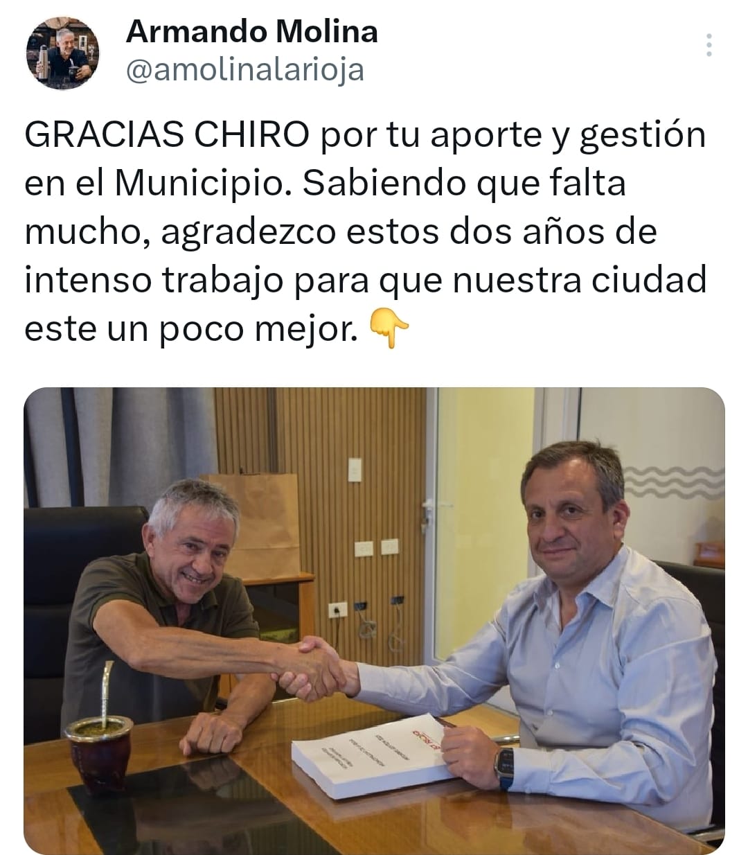 Fernando Torres finaliza su gestión como Secretario de Servicios Públicos del Municipio Capital